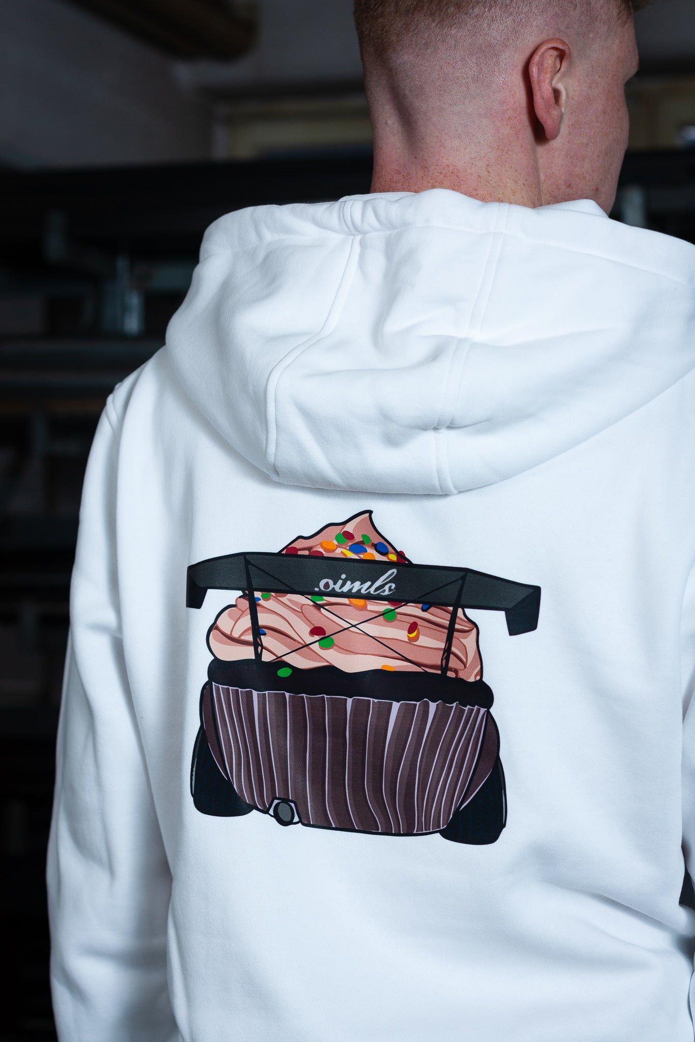 .oimls - cupcake hoodie white