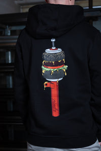 .oimls - burger hoodie black