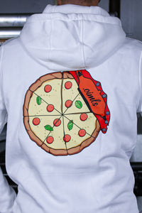 .oimls - pizza hoodie white